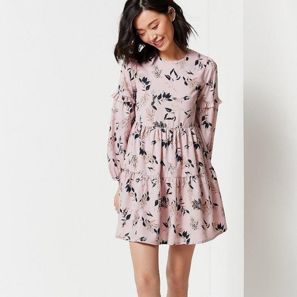Urban Outfitters Dresses & Skirts - Urban Outfitters Bohemian Lilac Tiered Mini Dress